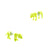 Neon Daschund Front and Back Earrings