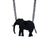 Black Elephant Laser-Cut Necklace