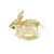 Golden Rabbit 3D Ring